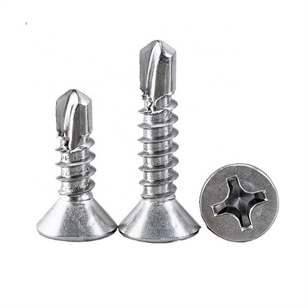 Carbon Stainless Steel Thread Cutting Screw, Zinc Plated Finish, Hex Washer Head, Type 23, 3/8